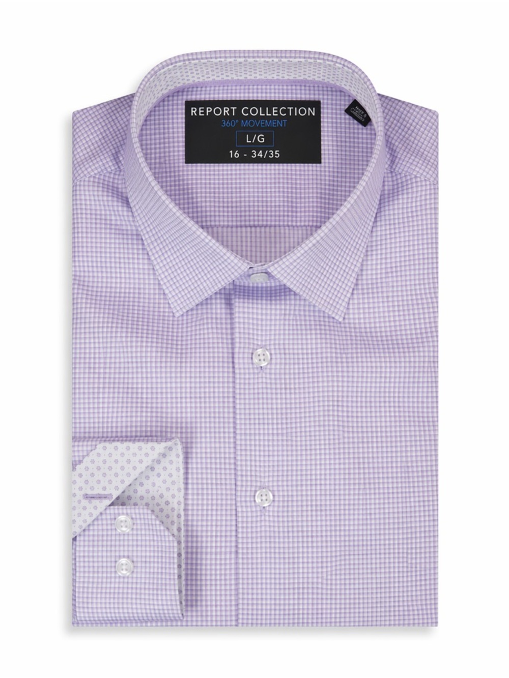 Report Collection Purple Dress Shirt Classic Design